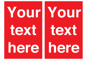 Custom Prohibition: Blank (red) sign